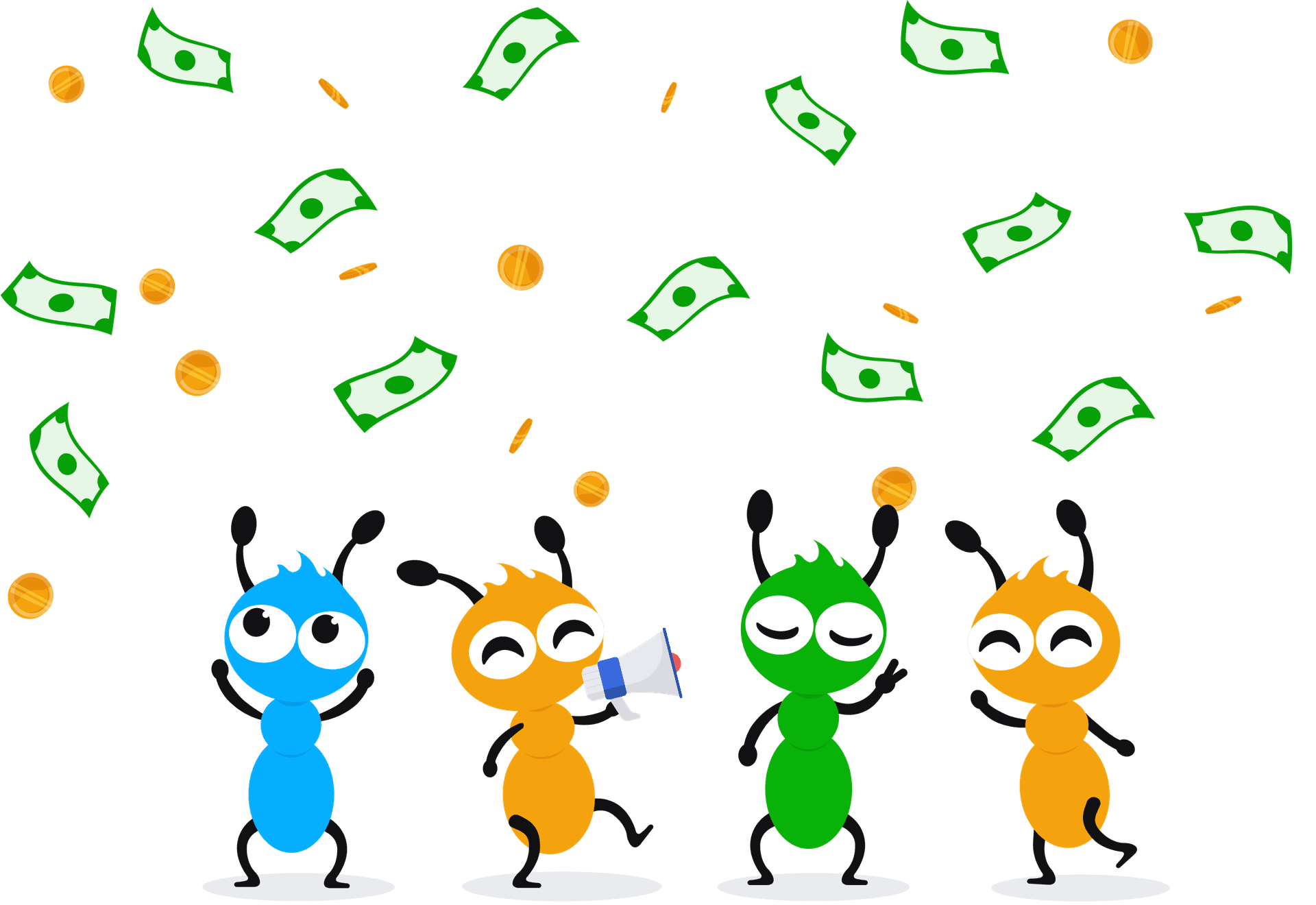 Ants raining money